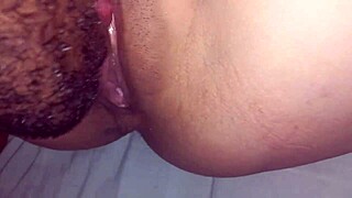 A Latina woman performs oral sex for payment