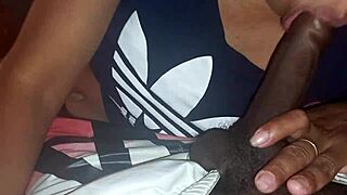 A Latina woman performs oral sex for payment