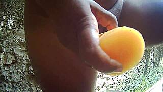 Thick solo masturbation with piss tag