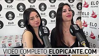 Mielcita and Almendra indulge in a banana eating challenge with cream and swallow it