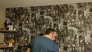 Man jerking off while standing up