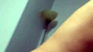 Cheating wife's wet pussy filled with jizz inside the pan