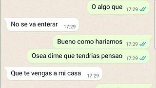 Teenage colegiala gets naughty on WhatsApp