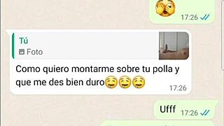 Teenage colegiala gets naughty on WhatsApp