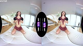 Stefany's solo session: A clothed teen's high-heeled orgasm