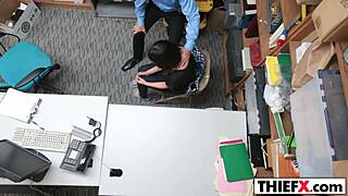 Amateur teen burglar Penelope Reed gets caught in hardcore action