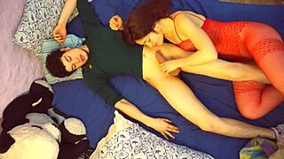 Voluptuous classmate visits for study session and ends up giving me a sensual blowjob