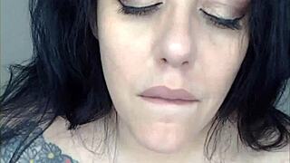 Huge Boobs and Blue Eyes Shine on Cam