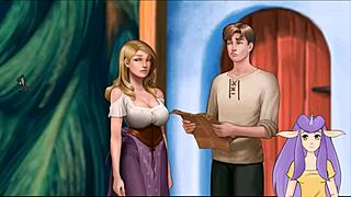 Moaning and fucking with a cartoon monster in The Legend series