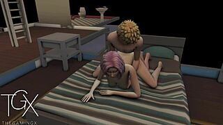 Naruto and Sakura's intense 3D anime game sex with netorare