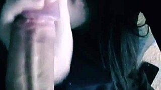 A young man quickly received a blowjob from a beautiful brunette and made her face covered in his hot load