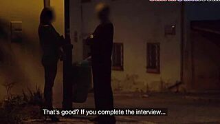 Busty European woman gets kinky in a van after giving oral sex