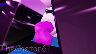 Slutty dancer gets pounded by a massive tool in the Roblox strip club