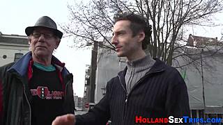 A genuine Dutch escort receives a vigorous group encounter
