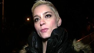 Short-haired beauty gets oral and fucked in outdoor POV video