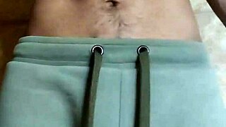 Gay amateur plays with his navel and cums