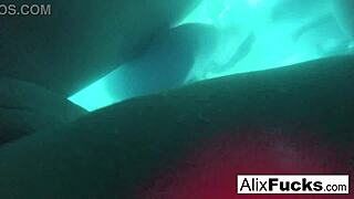 Sensual underwater encounter between pornstars Alix and Jenna