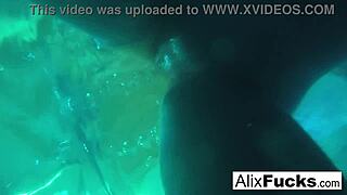 Sensual underwater encounter between pornstars Alix and Jenna