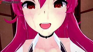 Stella Vermillion's passionate encounter with a noble knight in animated POV