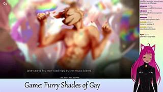 Vtuber Lewdneko's explicit gay gameplay in Furry Shades of Gay