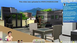 A father indulges in sex with his pregnant escort, Tia, while his other partner engages in an intense encounter with an ebony inspector