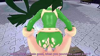 Get a POV view of Tsuyu Asui's passionate encounter in the park in this boku no hero short