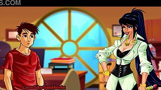 Hentai visual novel featuring a principal as a seductress