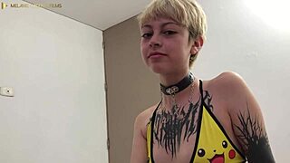 My stepsister's provocative blonde babe persona crashes my party and craves dominant sex