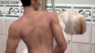 Secret bathroom romance: Boss and wife's forbidden affair in Sims 4 porn