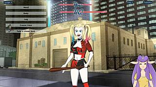 Cartoon harley quinn gets trained by batgirl in explicit video