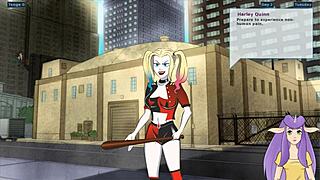 Cartoon harley quinn gets trained by batgirl in explicit video