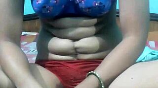 Kavita's sensual striptease on the webcam