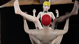 3D adult film with big-boobed women and cherry blossom theme.