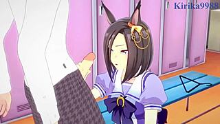 Beautiful anime porn with big tits and creampie action