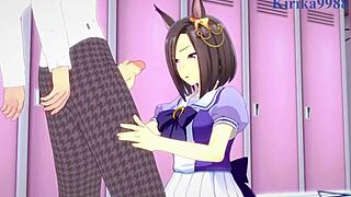 Beautiful anime porn with big tits and creampie action