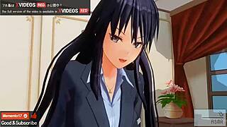 Get some ASMR with a handjob and blowjob in this uncut Japanese hentai anime.