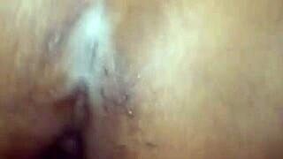 Big black cock cums inside pussy