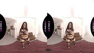 3D virtual reality porn with hot Latina Katrina Breno, a Uruguayan beauty.