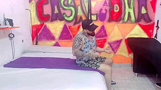 Married woman with natural big tits and a slim body shows her ass after many years of marriage.