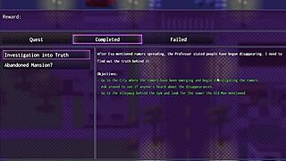 i finally exposed myself to the class while defeating the boss in this hentai game