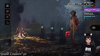 Vtuber Lewdneko gets naughty while playing Dead by Daylight