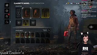 Vtuber Lewdneko gets naughty while playing Dead by Daylight