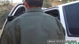 First time anal with black beauty at police station