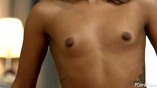 Tiny teen Maisa has perky nipples and gets into some hardcore action.