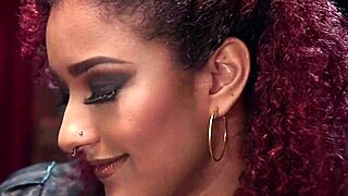Red hair beauty enjoys lesbian BDSM and hardcore sex with a paddle