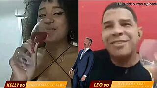 Kelly, the seductive sit-down showgirl, interviews Leo Ogro on the Spartan Channel on Xvideos.