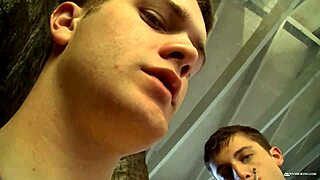 Gay teen Chris Porter gets doggy style sex after smoking and giving blowjob