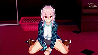 Super sonico, the model who never gets tired of pleasing.
