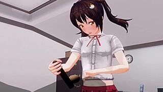 Imo's raw and explicit cartoon scene of anal sex and masturbation with ejaculation.