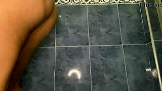 Beautiful stepmother showcases her big ass and black pussy in a homemade video.